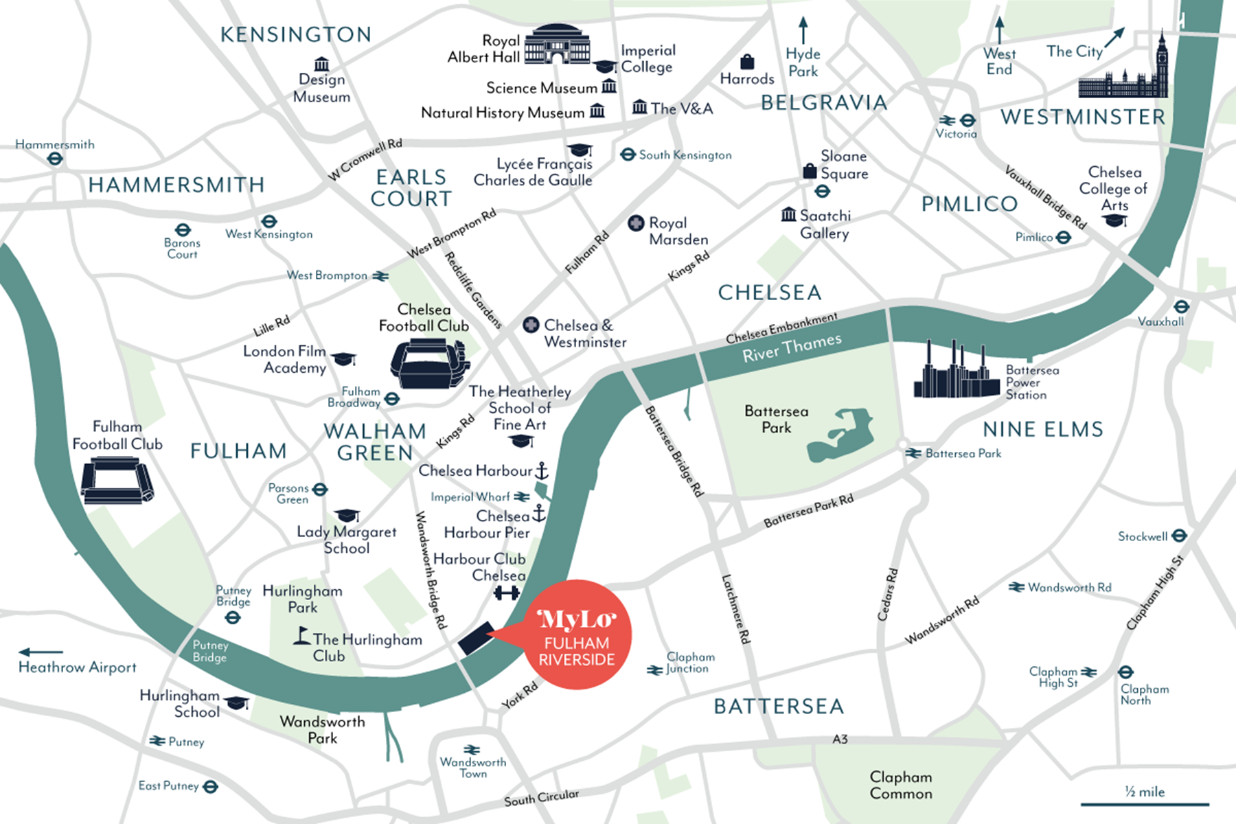 Map Image of Fulham Riverside