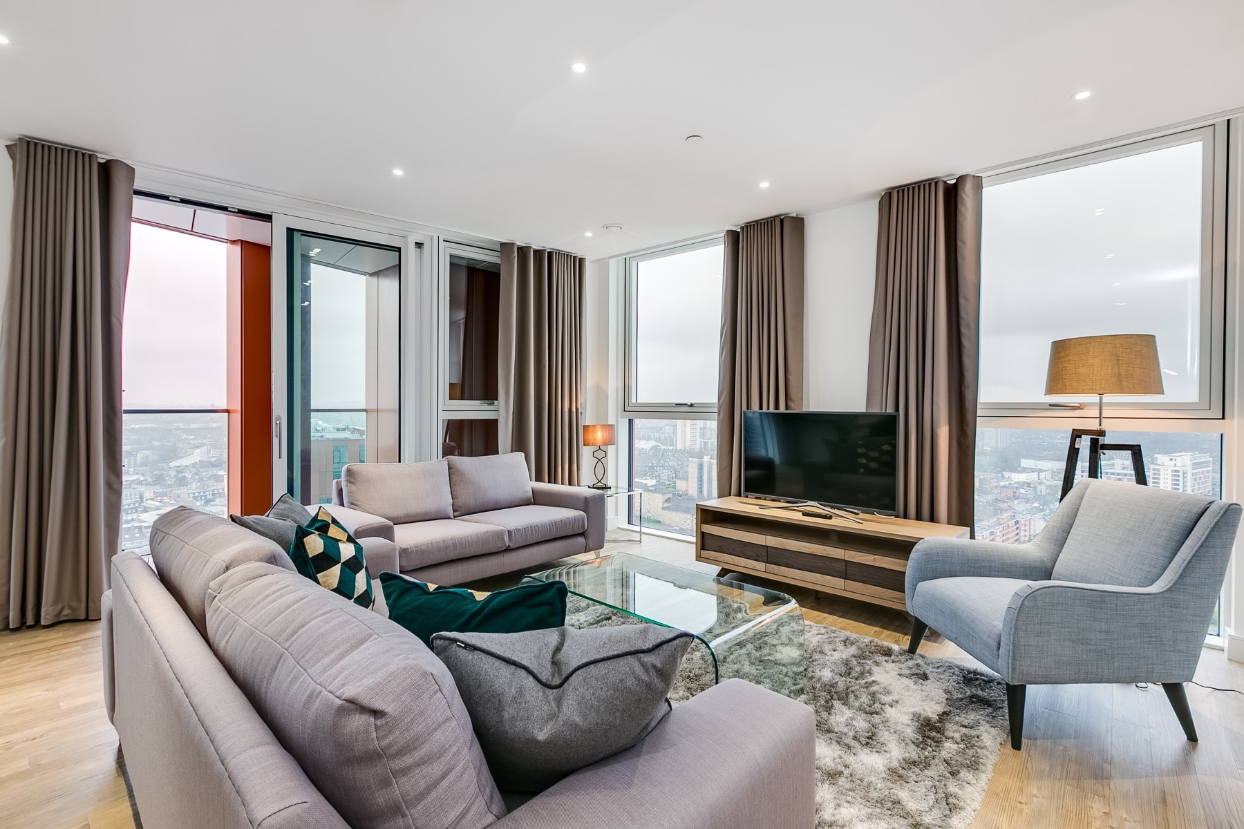 Lounge Area, 3 Bedroom apartment | Nine Elms Point | MyLo London